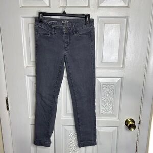 Ann Taylor LOFT Women's Modern Skinny Ankle Charcoal Skinny Jeans Size 24/00